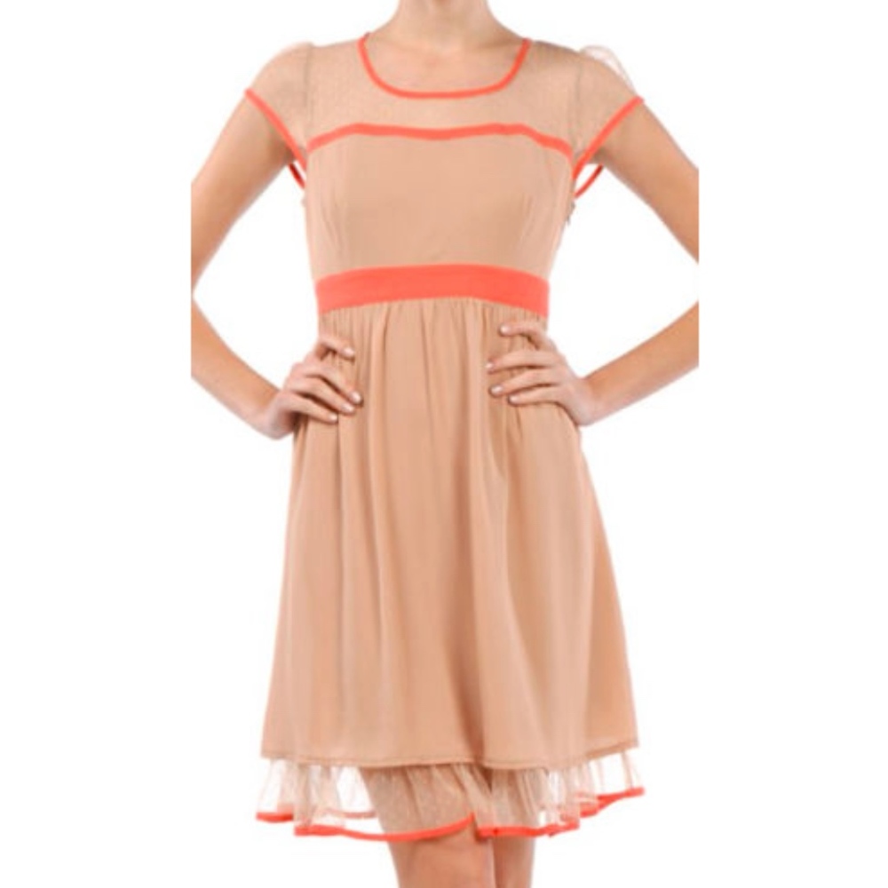 MODCLOTH A'REVE BY RYU dress pink & tulle accents
